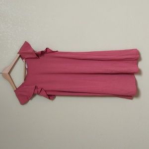 NEW w/tags Loft Ruffle Front Coral Pink Dress